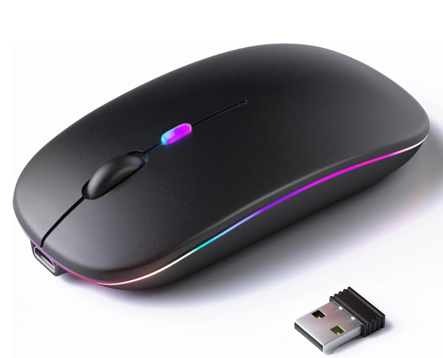 SmartBuy TC-M500 Wireless Ergonomic Optical Mouse with Bluetooth (2.4GHz Wireless, Bluetooth, Black)