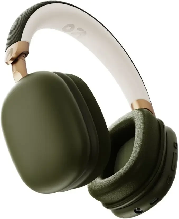 X 60Hrs, 40mm Drivers, Foldable design, ENC Mic, 5.4v Bluetooth & Wired  (Pine Green, On the Ear)