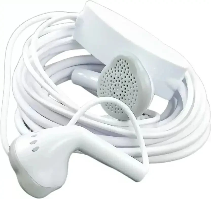 EHS61 Deep Bass with Sound Cancellation Wired  (White, In the Ear)