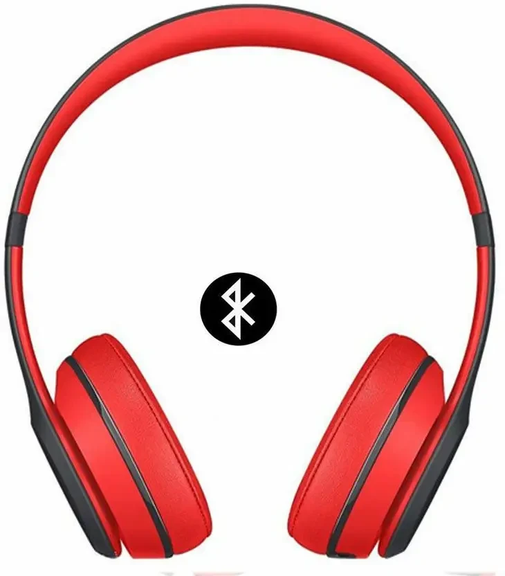 Super Extra Bass Bluetooth Headset Bluetooth  (Red, On the Ear)