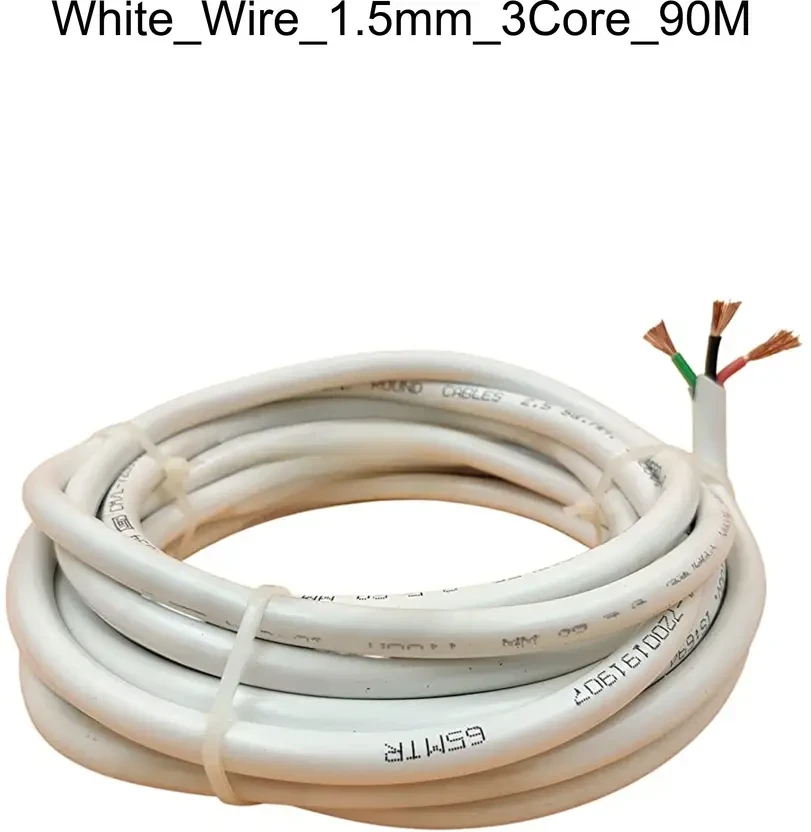 PVC 1.5 sq/mm White 90 m Wire  (White)
