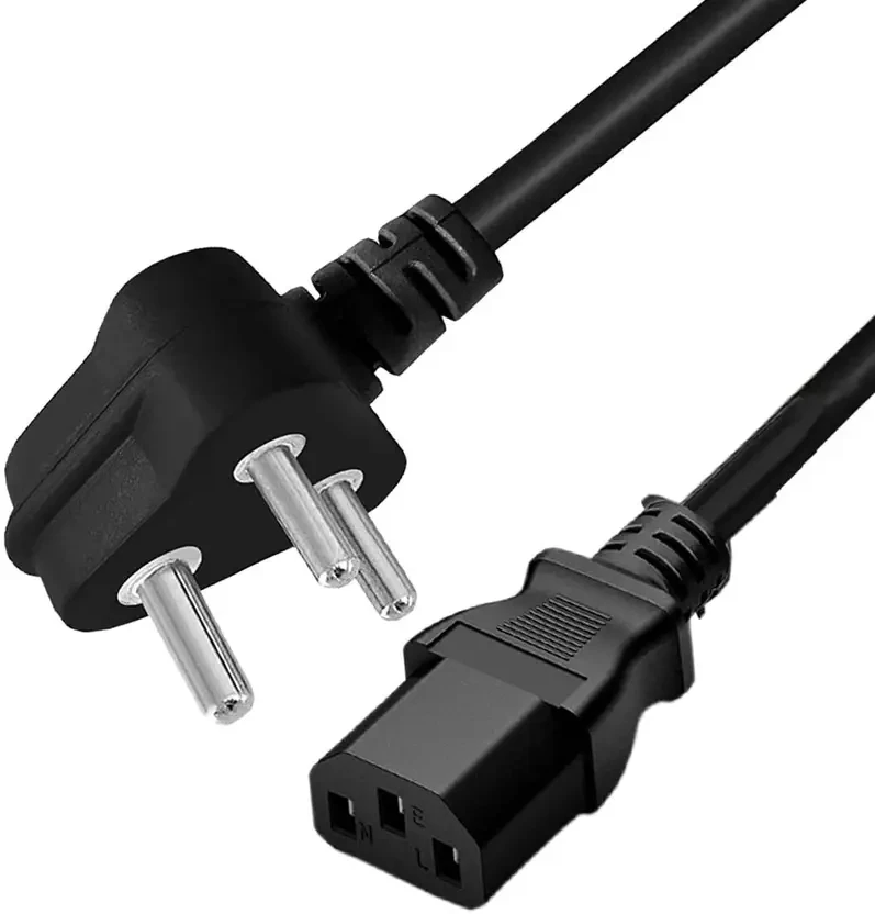Power Cord 10 m Desktop Power Cable for Computers Printers  (Compatible with PRINTER, MONITOR, CPU, POWER SUPPLY, Black)